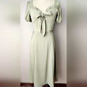 SOLD Two piece midi dress